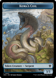 Tentacle // Koma's Coil Double-Sided Token [Tokens] Murders at Karlov Manor Commander Tokens MTG Single Magic: The Gathering