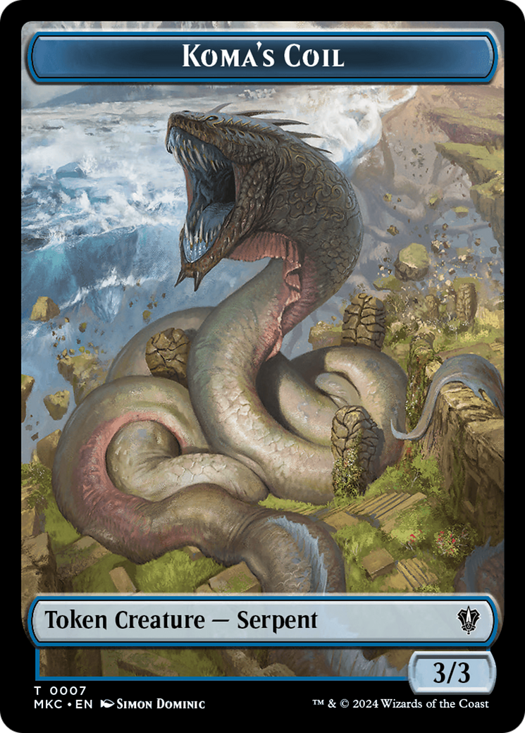 Tentacle // Koma's Coil Double-Sided Token [Tokens] Murders at Karlov Manor Commander Tokens MTG Single Magic: The Gathering