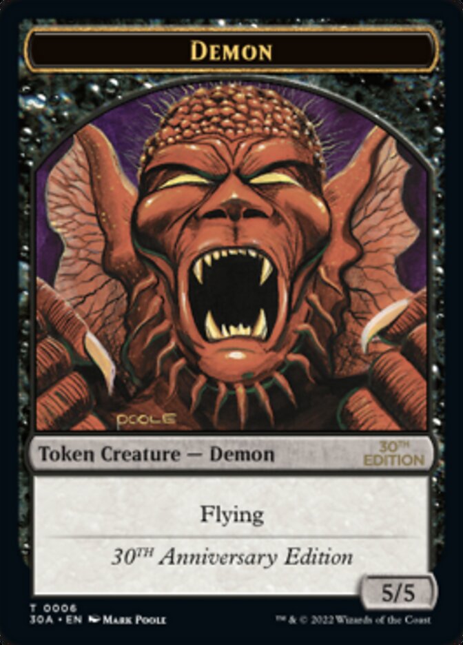 Demon Token [30th Anniversary Tokens] MTG Single Magic: The Gathering   