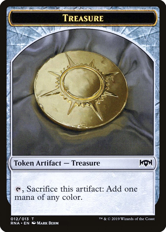 Cleric // Treasure Double-Sided Token [Ravnica Allegiance Guild Kit Tokens] MTG Single Magic: The Gathering   