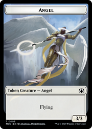 Angel (3) // Demon Double-Sided Token [Tokens] March of the Machine Commander Tokens MTG Single Magic: The Gathering