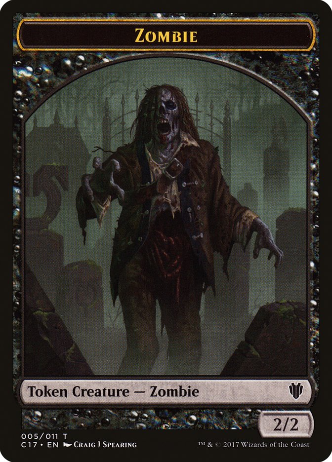 Zombie Token [Tokens] Commander 2017 Tokens MTG Single Magic: The Gathering