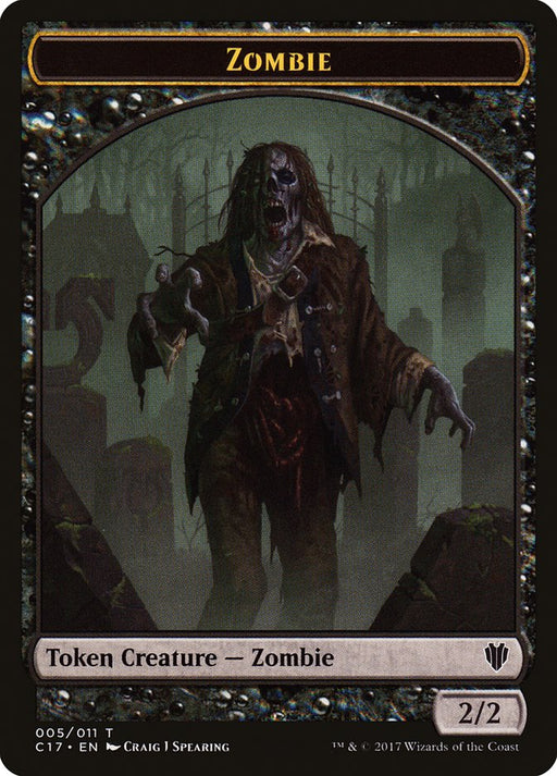 Zombie Token [Tokens] Commander 2017 Tokens MTG Single Magic: The Gathering