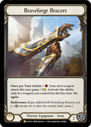 Braveforge Bracers [WTR116] Unlimited Edition Rainbow Foil Flesh And Blood Single Flesh And Blood   