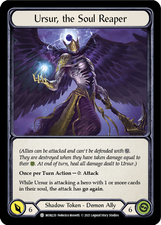 Blasmophet, the Soul Harvester // Ursur, the Soul Reaper [MON219 // MON220] 1st Edition Normal Flesh And Blood Single Flesh And Blood   