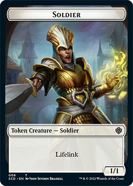 Elf Warrior // Soldier Double-Sided Token [Starter Commander Decks] MTG Single Magic: The Gathering   