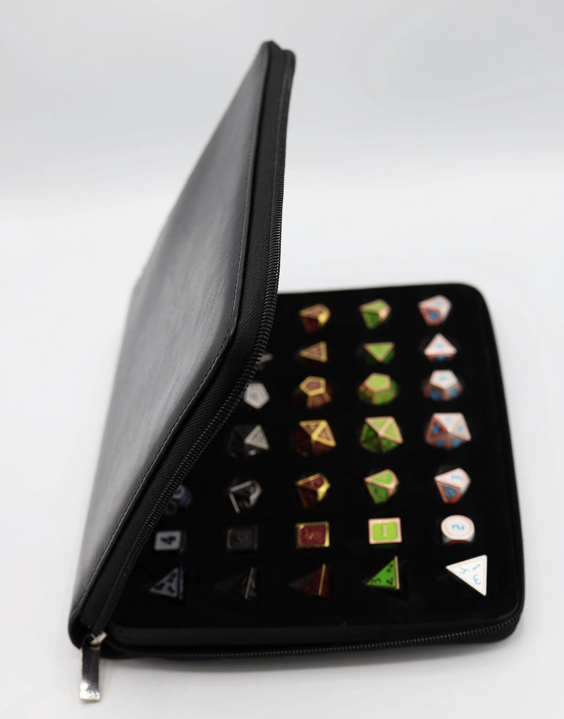 Foam Brain Games Black Leatherette Folio Dice Case Dice & Gaming Accessories Foam Brain Games