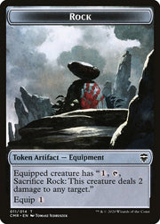 Golem // Rock Double-Sided Token [Tokens] Commander Legends Tokens MTG Single Magic: The Gathering