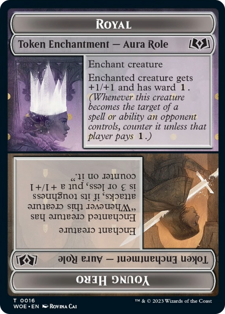 Royal Role // Young Hero Role Token [Tokens] Wilds of Eldraine Tokens MTG Single Magic: The Gathering
