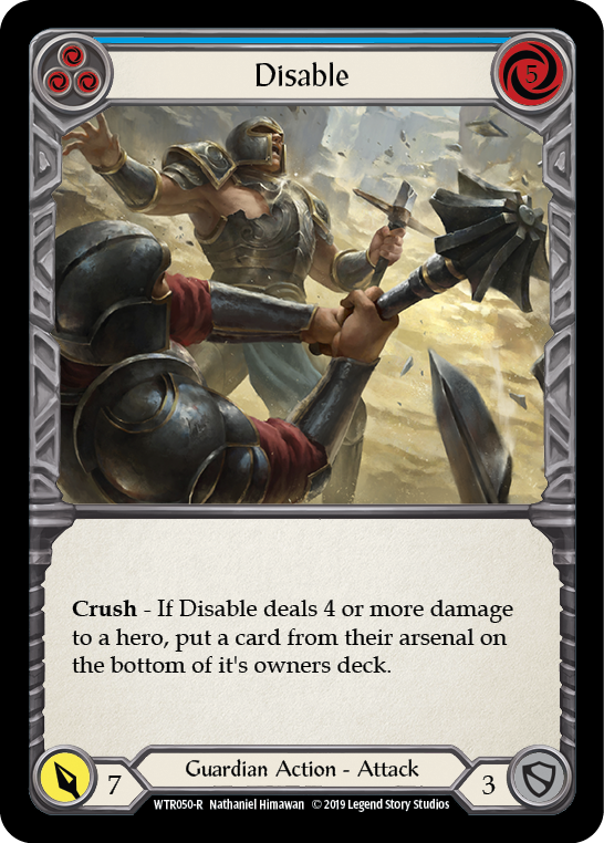 Disable (Blue) [WTR050-R] Alpha Print Rainbow Foil Flesh And Blood Single Flesh And Blood   