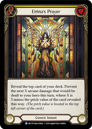 Eirina's Prayer (Yellow) [ARC174] Unlimited Edition Rainbow Foil Flesh And Blood Single Flesh And Blood   
