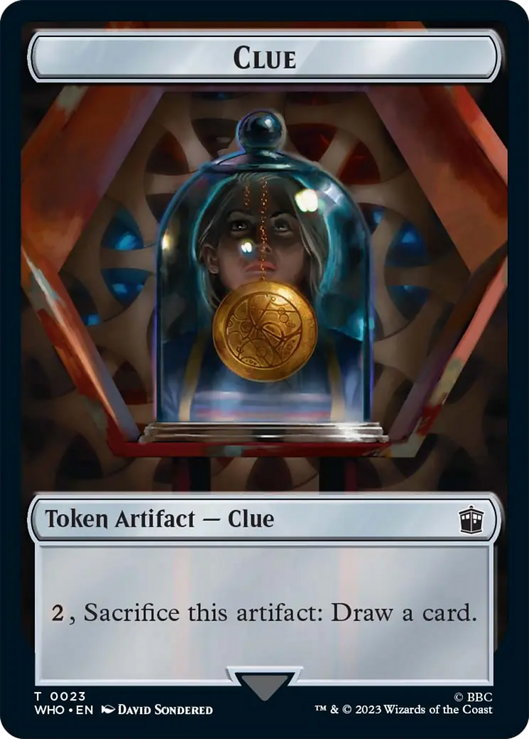 Clue Token [Tokens] Doctor Who Tokens MTG Single Magic: The Gathering