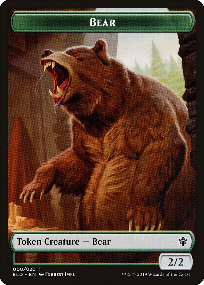 Bear Token [Tokens] Throne of Eldraine Tokens MTG Single Magic: The Gathering