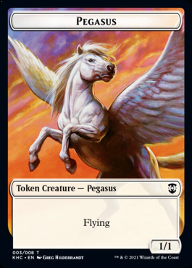 Pegasus Token [Tokens] Kaldheim Commander Tokens MTG Single Magic: The Gathering
