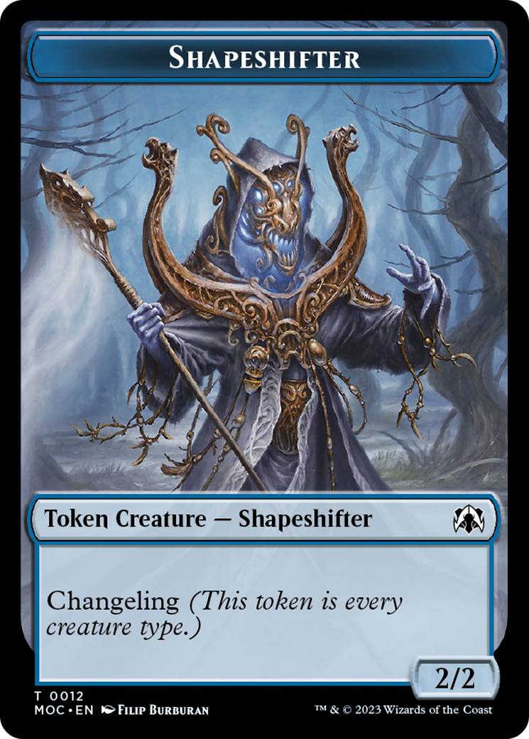 Blood // Shapeshifter Double-Sided Token [Tokens] March of the Machine Commander Tokens MTG Single Magic: The Gathering