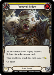 Primeval Bellow (Yellow) [WTR036-C] Alpha Print Rainbow Foil Flesh And Blood Single Flesh And Blood   