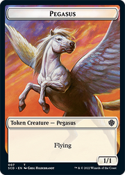 Pegasus // Faerie Double-Sided Token [Starter Commander Decks] MTG Single Magic: The Gathering   