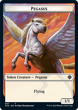 Pegasus // Faerie Double-Sided Token [Starter Commander Decks] MTG Single Magic: The Gathering   