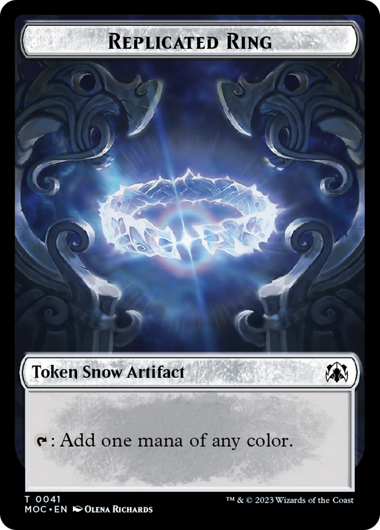 Food // Replicated Ring Double-Sided Token [Tokens] March of the Machine Commander Tokens MTG Single Magic: The Gathering