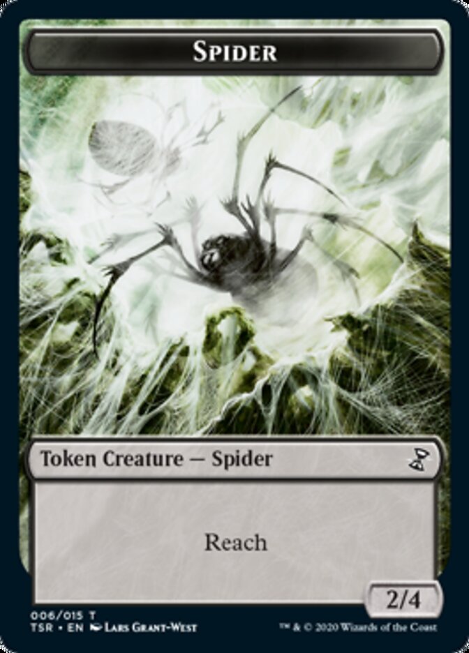 Spider Token [Tokens] Time Spiral Remastered Tokens MTG Single Magic: The Gathering