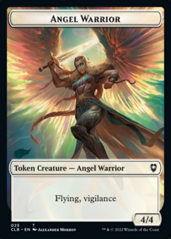 Kor Warrior // Angel Warrior Double-Sided Token [Commander Legends: Battle for Baldur's Gate Tokens] MTG Single Magic: The Gathering   