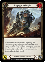 Raging Onslaught (Red) [WTR188] Unlimited Edition Rainbow Foil Flesh And Blood Single Flesh And Blood   