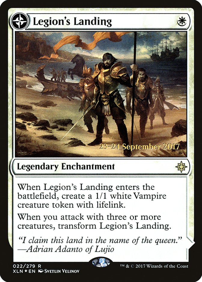 Legion's Landing // Adanto, the First Fort [Ixalan Prerelease Promos] MTG Single Magic: The Gathering   