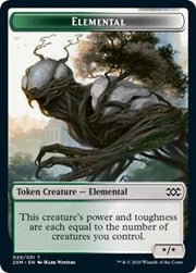 Elemental // Shapeshifter Double-Sided Token [Tokens] Double Masters Tokens MTG Single Magic: The Gathering