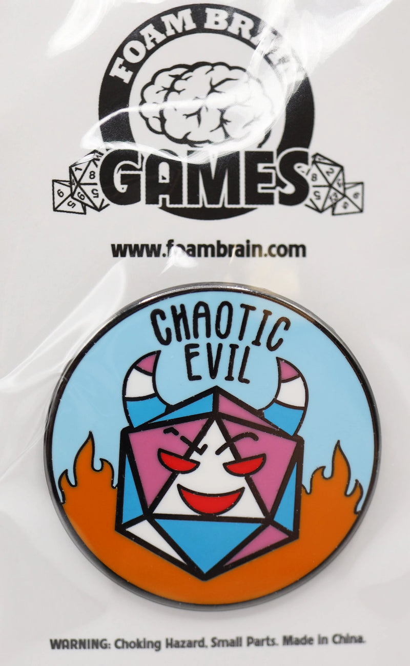 Transgender Chaotic Evil Pride Flag Allignment Pin Stickers, Pins & Patches Foam Brain Games