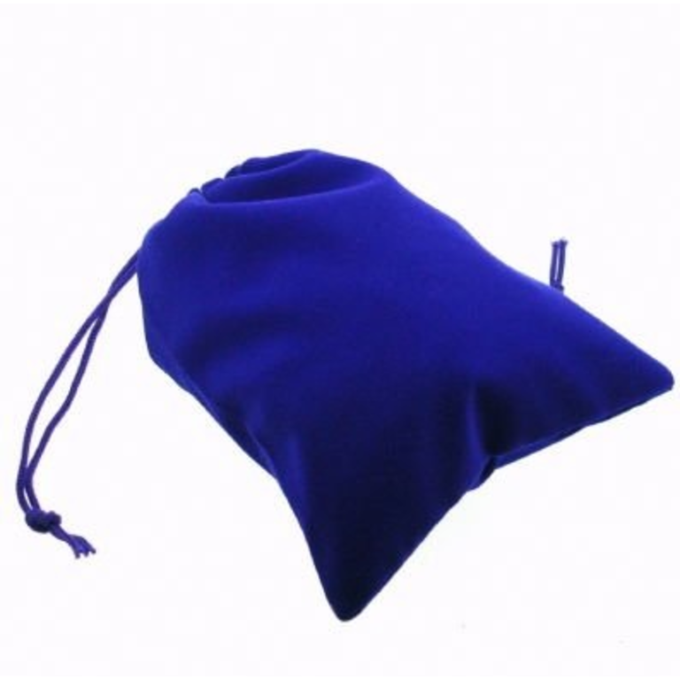 Suedecloth Dice Bag - Large Blue Dice & Gaming Accessories Suedecloth