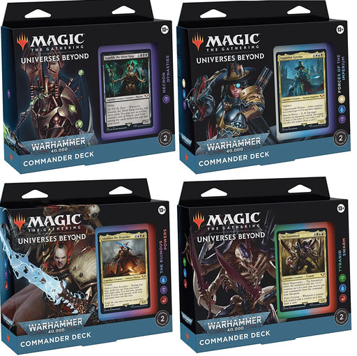 MTG Warhammer 40,000 Commander Deck - Set of 4 - (Regular Edition) MTG Sealed Magic: The Gathering   
