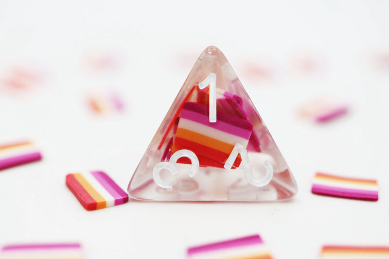 Foam Brain Games: Lesbian Flag Community 7-Die Set Dice & Gaming Accessories Foam Brain Games