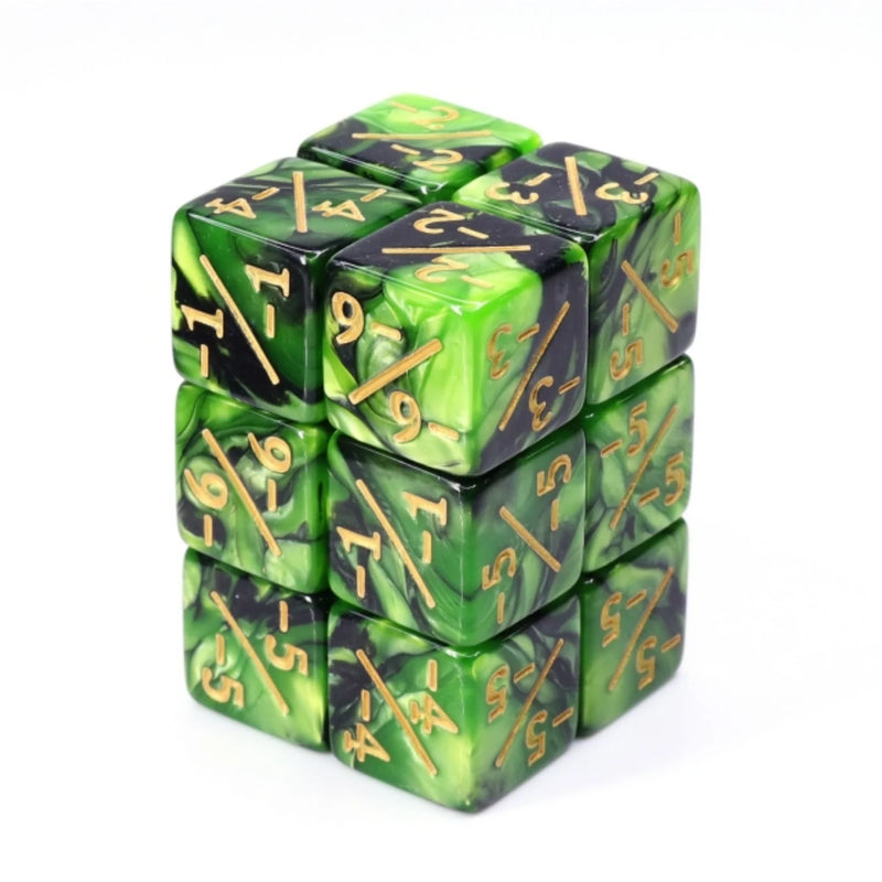 Foam Brain Games Green/Black 8Ct -1/-1 Counters Dice & Gaming Accessories Foam Brain Games