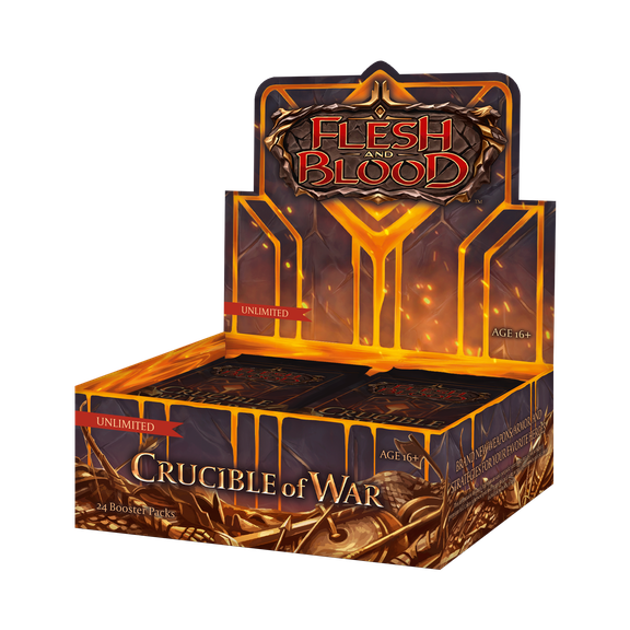 Flesh and Blood Crucible of War Unlimited Booster Box Flesh And Blood Sealed Legend Story Studios   