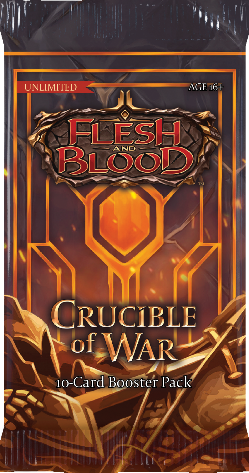 Flesh and Blood Crucible of War Unlimited Booster Pack Flesh And Blood Sealed Legend Story Studios   