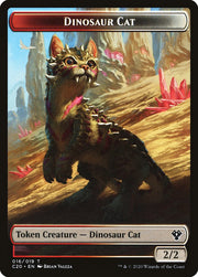 Bird // Dinosaur Cat Double-Sided Token [Tokens] Commander 2020 Tokens MTG Single Magic: The Gathering
