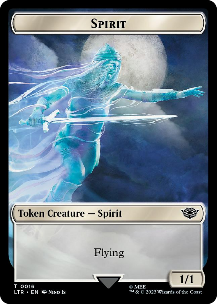 Spirit // Food (0024) Double-Sided Token (Surge Foil) [The Lord of the Rings: Tales of Middle-Earth Tokens] MTG Single Magic: The Gathering   