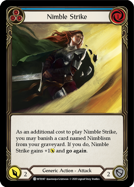 Nimble Strike (Blue) [WTR187] Unlimited Edition Normal Flesh And Blood Single Flesh And Blood   