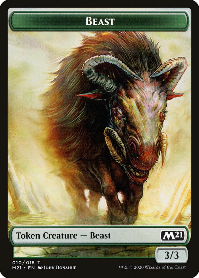 Beast Token [Tokens] Core Set 2021 Tokens MTG Single Magic: The Gathering