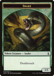 Aven Initiate // Snake Double-Sided Token [Tokens] Amonkhet Tokens MTG Single Magic: The Gathering