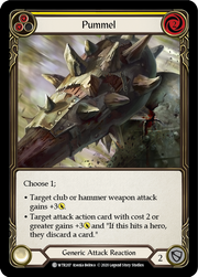 Pummel (Yellow) [WTR207] Unlimited Edition Rainbow Foil Flesh And Blood Single Flesh And Blood   