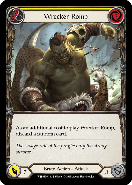 Wrecker Romp (Yellow) [WTR030-C] Alpha Print Rainbow Foil Flesh And Blood Single Flesh And Blood   