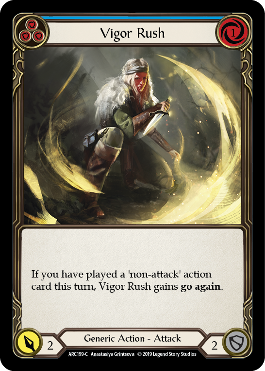Vigor Rush (Blue) [ARC199-C] 1st Edition Normal Flesh And Blood Single Flesh And Blood   