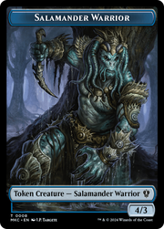 Salamander Warrior // Zombie Double-Sided Token [Tokens] Murders at Karlov Manor Commander Tokens MTG Single Magic: The Gathering