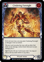 Cindering Foresight (Red) [CRU165] 1st Edition Rainbow Foil Flesh And Blood Single Flesh And Blood   