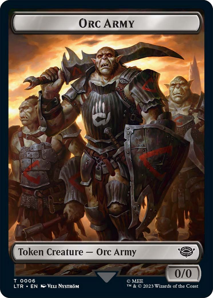 Food (11) // Orc Army (06) Double-Sided Token [The Lord of the Rings: Tales of Middle-Earth Tokens] MTG Single Magic: The Gathering   