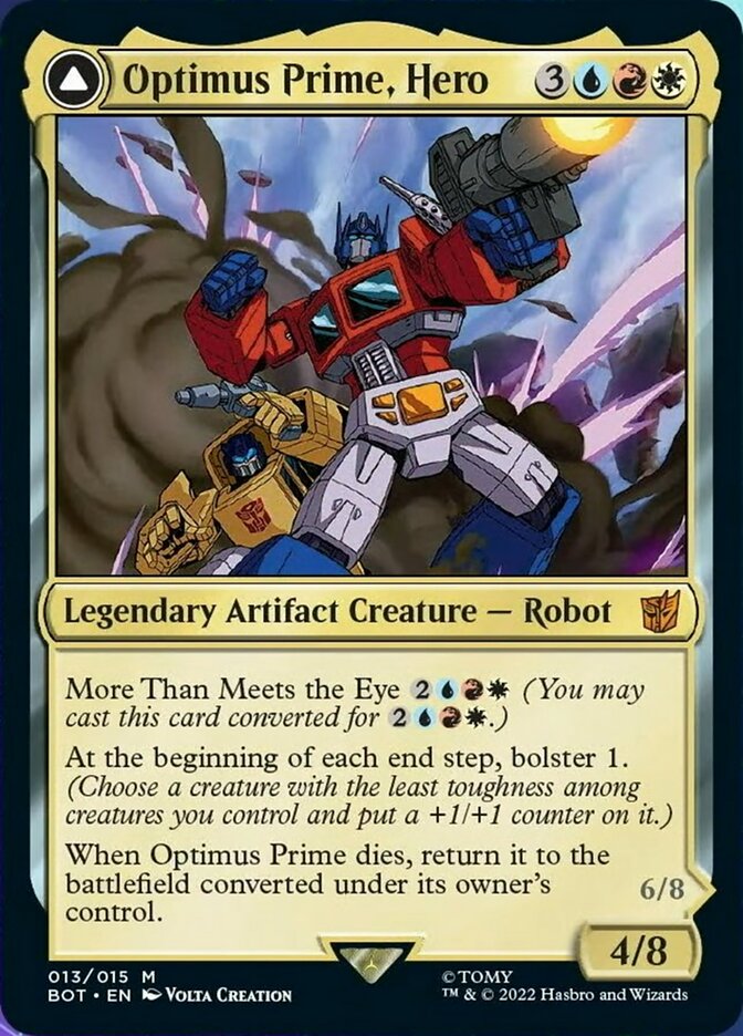 Optimus Prime, Hero // Optimus Prime, Autobot Leader [Transformers] MTG Single Magic: The Gathering   