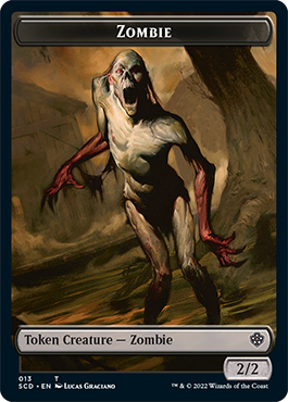 Zombie // Zombie Knight Double-Sided Token [Starter Commander Decks] MTG Single Magic: The Gathering   