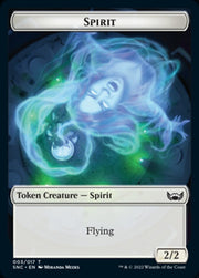 Treasure (014) // Spirit Double-Sided Token [Tokens] Streets of New Capenna Tokens MTG Single Magic: The Gathering