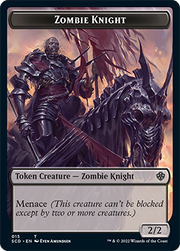 Zombie // Zombie Knight Double-Sided Token [Starter Commander Decks] MTG Single Magic: The Gathering   